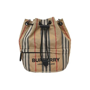 BURBERRY PHOEBE 經典格紋斜背包水桶包束口包