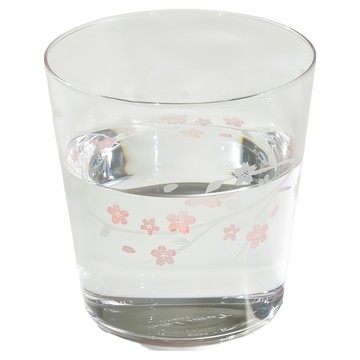 TOMI GLASS 富哨子 變色寬口水杯 - (300ml)  初春櫻花 透明色  1個