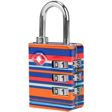 【TRAVELON】TSA三碼防盜密碼鎖(條紋) | 海關鎖 安全鎖 防盜鎖