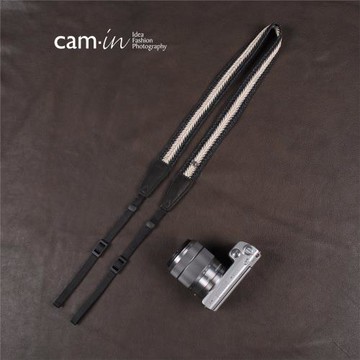 cam-in 編織系列專業時尚相機背帶 通用接口 cam8763