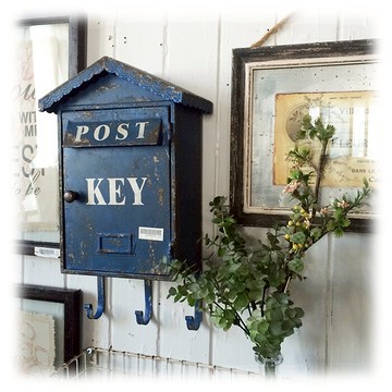 復古做舊鐵質鑰匙吊柜 掛鉤 鄉村風格 墻飾1入