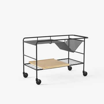 丹麥 &Tradition Alima Trolley NDS1 置物推車 霧黑&橡木