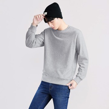 厚棉圓領休閒上衣-男裝