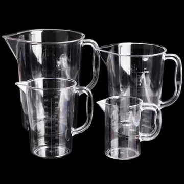 優質 量杯透明 加厚PC材質帶刻度奶茶量杯 耐高溫摔不壞