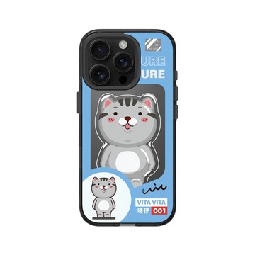 iPhone 16 Pro Clear (相機按鈕) 酷墨灰 - VITA VITA．塔仔是隻貓 - 還缺這隻大公仔