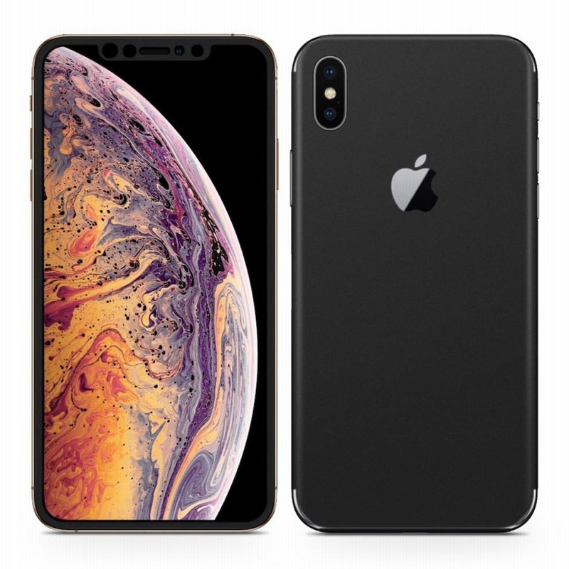 iPhone Xs Max iphonexsmax 対応 apple アップル アイフォン 全面スキンシール フル 背面 側面 正面 液晶 シンプル  無地 黒 009016 | LINEブランドカタログ