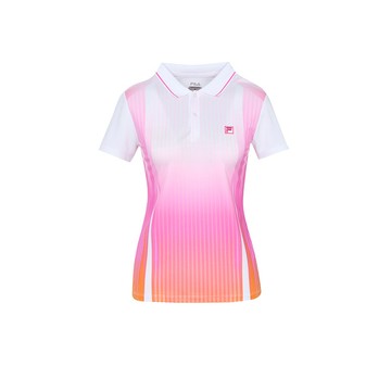 FILA 女短袖機能排汗透氣POLO衫-粉色 5POZ-5006-PK