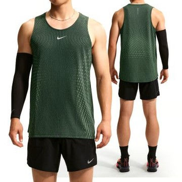 Nike As M Nk Af Stride Tank 背心 男款 綠色 排汗 運動 無袖 上衣 IM5149-011