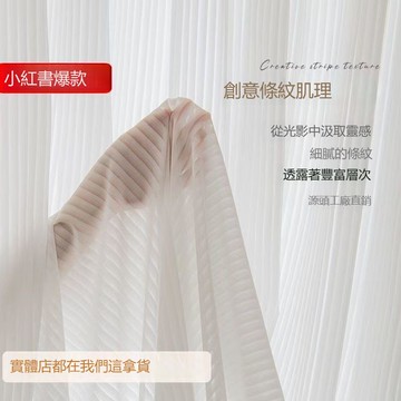 【台灣公司 可打統編】豎百葉窗簾紗簾透光不透人陽臺飄窗半遮光加厚防刮垂直白紗夢幻簾 y8181