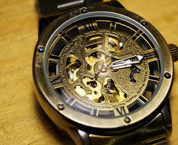 蒸汽朋克 復古 機械金屬 鋼 歐洲 機械鏤空 工業 手工腕錶 手錶