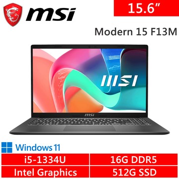 【蝦皮直營】微星 Modern 15 F13MXG-1024TW 15.6吋 灰 i5-1334U 商務筆電 廠商直送