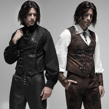 蒸汽龐克斑駁紋馬甲 - 多色 / 僅有黑 / 背心