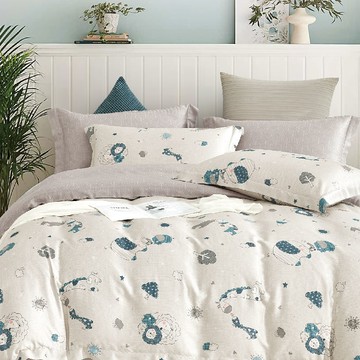 天絲™40支100%萊賽爾纖維 / 四件式兩用被床包組 / 萌物之旅