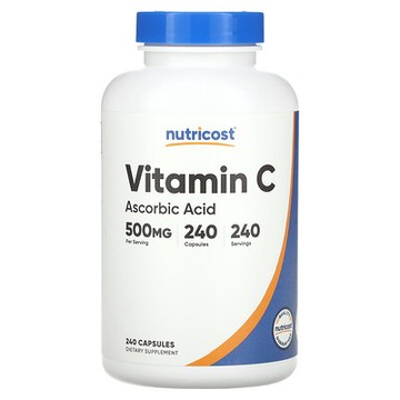 Nutricost, 維生素 C，500 毫克，240 粒膠囊