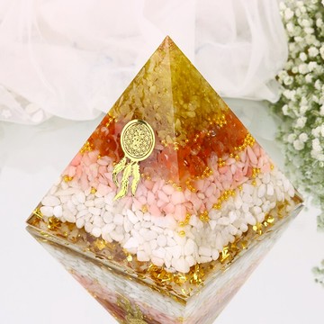 金字塔原石奧根能量塔招財轉運水晶石家居臥室客廳書桌水晶塔擺件