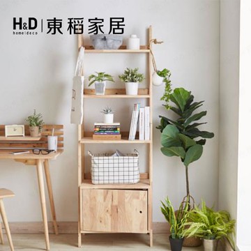 【H&D東稻家居】自然木語系列 - 原木梯形收納櫃2尺(DIY自行組裝)