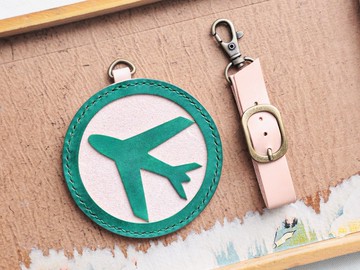 飛行棋 行李吊牌 材料包 港產皮革 週年紀念 刻名 意大利植鞣