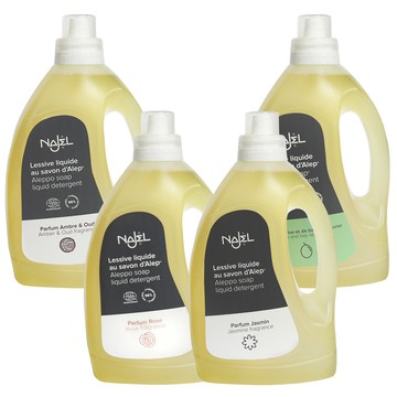 Najel 阿勒坡皂天然低敏濃縮洗衣精1.5L(迴流蓋)-橄欖原味/玫瑰/茉莉/木質沉香四款任選1瓶