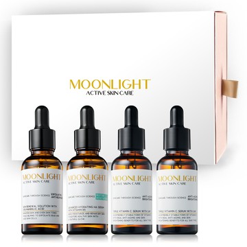 Moonlight 【美白+粉刺毛孔調理】 煥膚美白禮盒 (Triple C x2 + 20% 杏仁酸 + B5玻尿酸) 30mL x4