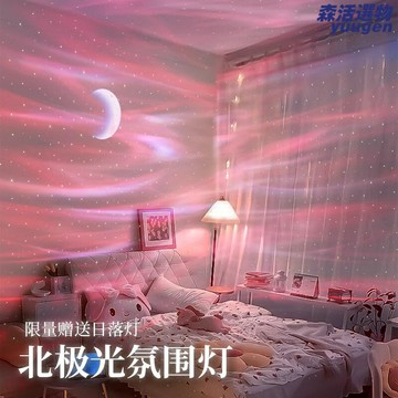 【星空水波紋】投影燈 星空燈 氛圍燈 小夜燈 臥室燈 情調燈 浪漫燈 極光投影 水波紋效果 智能遙控 助眠神器 生日禮物