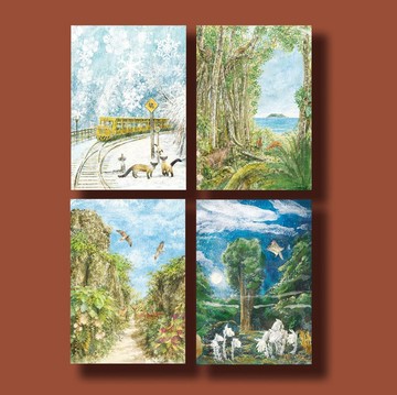森林旅遊明信片
