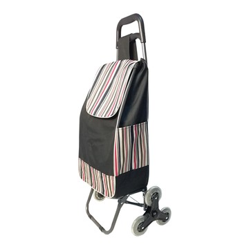 ROYALLIN 蘿林嚴選 六輪買菜籃車  黑底條紋 紅色 + 白色 + 灰色  1個