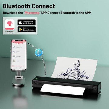 Phomemo 跨境便攜迷你打印機錯題熱敏打印機辦公打印紋身A4打印機【北歐家居生活】