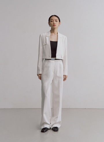 簡約質感落地西裝寬褲
