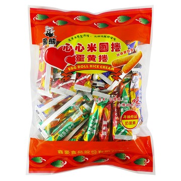 黑熊 米國捲 蛋黃捲 非油炸 奶蛋素  400g  1袋