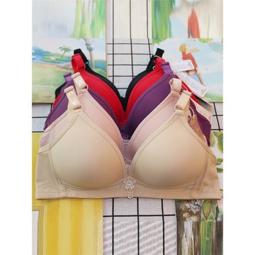 宜岱夢文胸光面無痕無鋼圈小胸聚攏薄款內衣性感蕾絲柔軟透氣胸罩