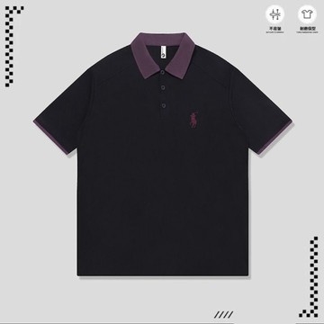 夏季新款 高級polo衫男款寬鬆休閒年輕翻領男士短袖t卹棉潮流 JF