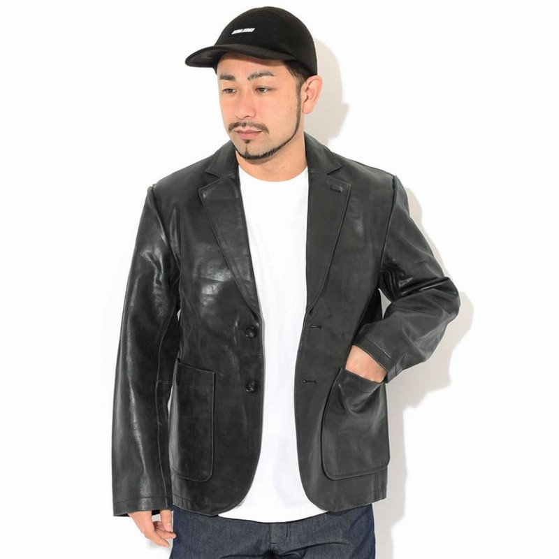 Stussy leather sport coat sale