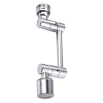 WIDE VIEW 1080度萬向不鏽鋼機械臂水龍頭 外徑24mm + 內徑22mm + 粗牙接口內徑20mm  1個