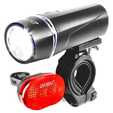 BV 自行車燈前後燈組 電池式  黑色  1組