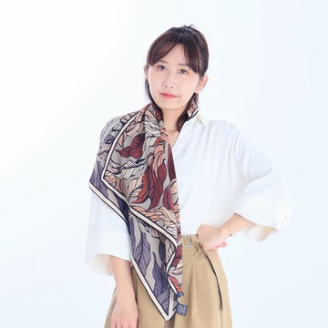 秋葉流光 | 蠶絲羊毛方巾