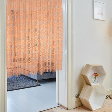 LASSLEY 蕾絲妮 歐風雅致紗簾 橘色 台灣製  150 x 145cm