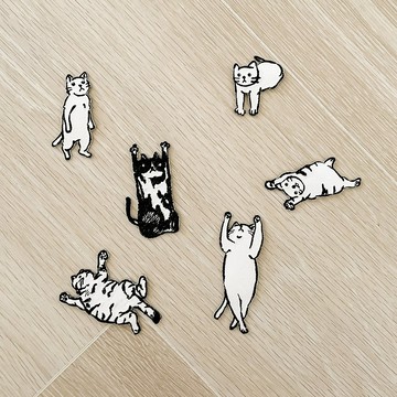 【人類貓貓】簡約風格|燙貼|刺繡貼紙|撕開即貼