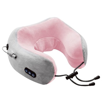 U型無線保暖護頸按摩枕  粉色  單一商品