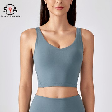 【Sportsangel】 運動內衣女U型美背含胸墊運動背心女高強度防震瑜伽内衣裸感瑜伽服