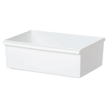 like-it 可堆疊寬型整理收納盒 低款 JTR02  1個  白色