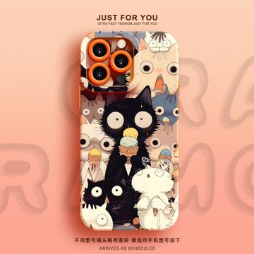 QBIG適用蘋果【送高清膜】新款16promax新款16plus軟硅膠15鏡頭全包保護套14卡通女款13可愛12簡約小眾11時尚