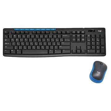 logitech 羅技 無線鍵盤滑鼠組 原廠保固  一般型  藍色/黑色  MK275
