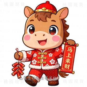 轉118🚚年貨批發🚚馬年招財門貼入戶門房門玻璃窗牆上裝飾粘貼貼畫新年新房喬遷大喜