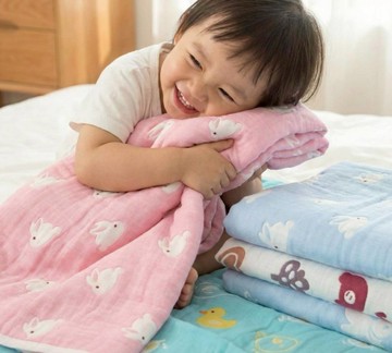 [凱美棉業] 隨機出色 六層紗 多用途童被/嬰兒被/空調被/紗布被 多款樣式