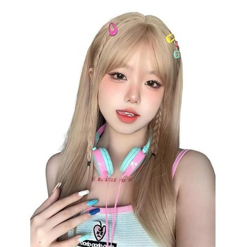 【巴黎精品】現貨+預購 長假髮直髮整頂假髮-韓系氣質瀏海仿真女假髮a1ji67