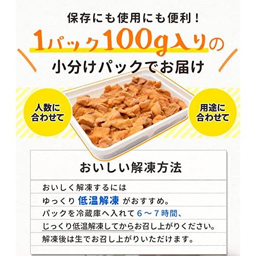うに １００ｇ×２ 天然冷凍生ウニ 刺身雲丹 ミョウバン不使用 無添加 最高級グレードの雲丹 海鮮丼