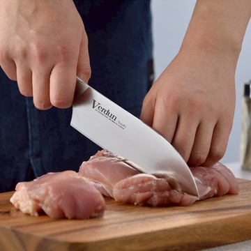 日本下村工業 日本製 職人專用一體成型不鏽鋼三德刀 18.5cm