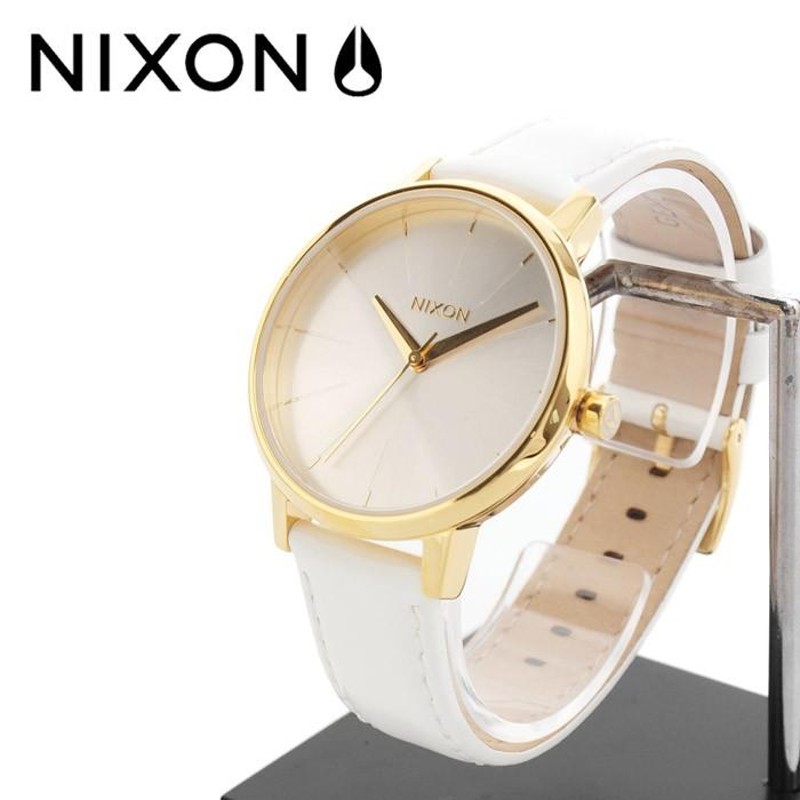 ニクソン NIXON 腕時計 KENSINGTON レザー オール ホワイト ゴールド