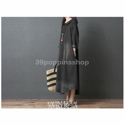 ワンピース デニム 春 レディース 40代ファッション 50代 ワンピース 女性 服 きれいめ 体型カバー レディースファッション ワンピ 膝丈 大きいサイズ 通販 Lineポイント最大get Lineショッピング