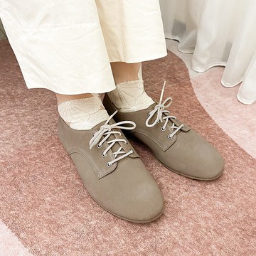 防水鞋・牛奶糖膠底! 澎澎足感休閒鞋 卡其 全真皮 MIT -防水日曬